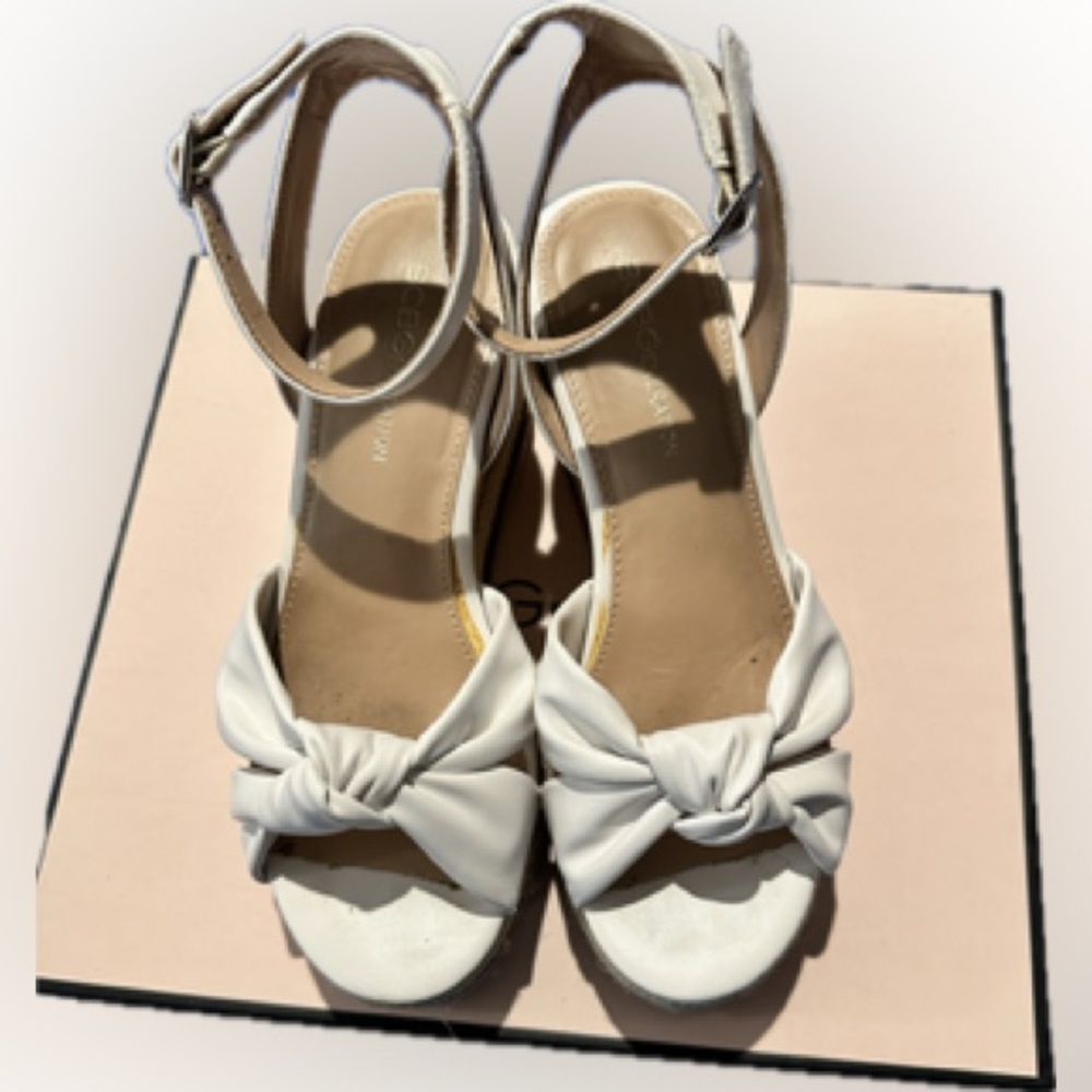 BCBG Generation Heela White Ankle Strap